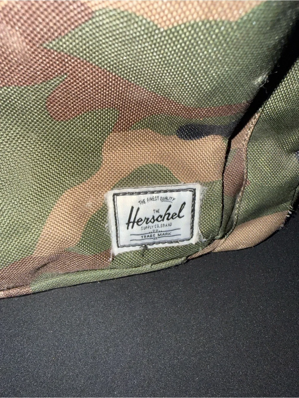 Herschel Camo Canvas Weekend Duffel - Green/Red